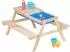 Relaxdays Kinder-Picknicktisch mit Bänken, Holz/Kunststoff, hellbraun, 4-Sitzer