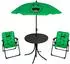Mojawo Kinder-Campingmöbel-Set Frosch 4-tlg. (2x Stuhl, Tisch, Sonnenschirm)
