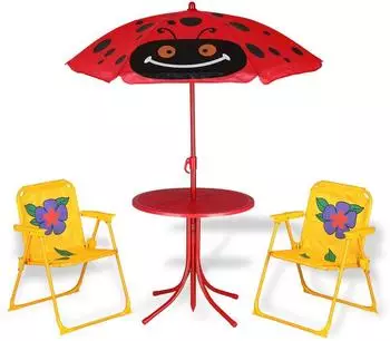 Spielwerk Beetle Kindersitzgruppe mit Sonnenschirm UV40, Outdoor (103226)