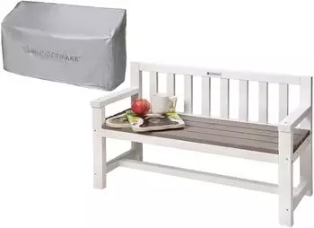 WONDERMAKE Kinder-Gartenbank Holz 2-Sitzer mit Textilabdeckung (18010)