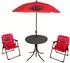 Mojawo Kinder-Campingmöbel-Set 4-tlg. mit Stühlen, Tisch & Sonnenschirm