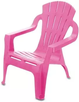 Spetebo Kinder Lounge-Gartenstuhl Kunststoff, pink, stapelbar (40023)