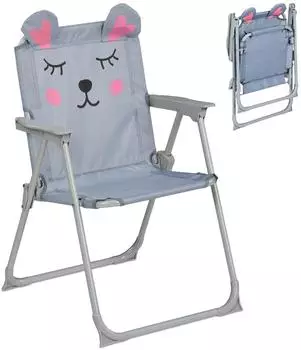 Relaxdays Kinder-Klappstuhl mit Maus-Motiv, bunt, 51,5x36x37,5cm