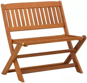 vidaXL Kinderbank braun, Eukalyptusholz massiv, 61x38x57cm