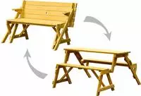 dobar Gartentisch "2 in 1" BxTxH: 138x144x77 cm