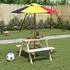 vidaXL Picknicktisch für 4 Kinder mit Schirmloch, Massivholz Tanne (4008983)