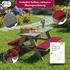 Coemo Kinder-Sitzgruppe Picknicktisch mit 2 Polstern, Holz, grau