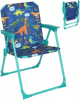 Relaxdays Kinder-Klappstuhl bunt, Metall/Textil