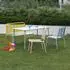 casa.pro Etroubles Kindersitzgruppe 4-tlg. Tisch, 2 Stühle & Bank, Stahl, mehrfarbig