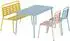 casa.pro Etroubles Kindersitzgruppe 4-tlg. Tisch, 2 Stühle & Bank, Stahl, mehrfarbig