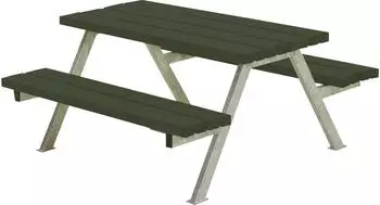 Plus A/S Alpha Junior Picknicktisch 118x118x57cm, schwarz
