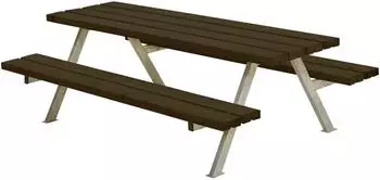 Plus A/S Alpha Junior Picknicktisch 177x118x57cm, schwarz