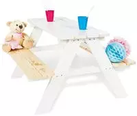 Kindersitzgruppe PINOLINO "Nicki f&uuml;r 4, wei&szlig;", wei&szlig; (wei&szlig;, natur),