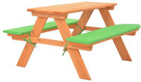 vidaXL Kinder-Picknicktisch mit B&auml;nken 89&times;79&times;50 cm Massivholz Tanne
