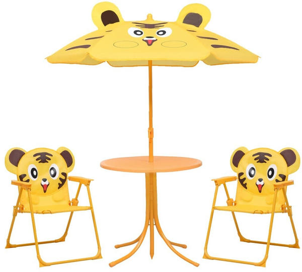 vidaXL 3-tlg. Garten-Bistro-Set für Kinder mit Sonnenschirm gelb (48100)