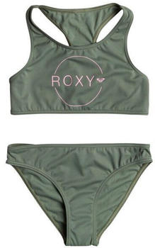Roxy Kid's Basic Active Crop Top Set (ERGX203544) grün