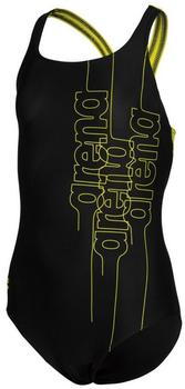 Arena Badeanzug Mädchen Swim Pro Grafikmuster black/soft green
