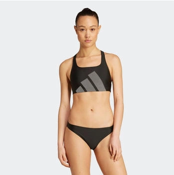 Adidas Big Bars Bikini-Set mit C-förmigem Rücken Black (JM8142)
