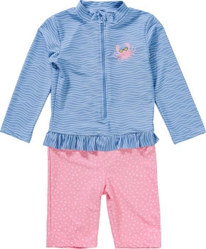Playshoes UV-Schutz Einteiler Krebs blau-pink Mädchen (461295_780)
