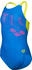 Arena Girl's Tales Swimsuit V Back blue china/artic lime