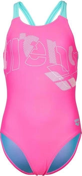 Arena Girl's Tales Swimsuit V Back shocking pink/water
