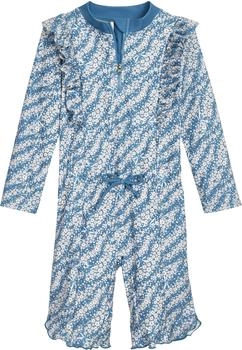 Playshoes UV-Schutz Einteiler Blümchen petrol Mädchen (461465_32)