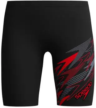 Speedo Medley Logo Jammer grau/rot/schwarz