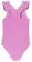 Schiesser Badeanzug Seersucker Streifen Rüschen fuchsia Aqua (183463-508)