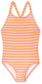 Schiesser Badeanzug Wirkware LSF40+ Streifen hellrot Aqua (182733-501)