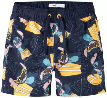 Name It Nmmmouritz Stitch Long Swimshorts (13253238) navy blazer/gelb