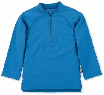 Sterntaler Badeshirt Langarm Uni UV-Schutz 50+ Rashguard mit Rei&szlig;verschluss & Kinnschutz (2502065) leuchtblau