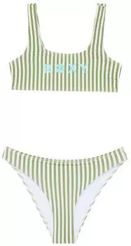 Roxy Bico Active Set Triangel Bikini (ERGX203689-GLD4) oil green vert moda stripe