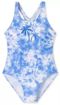 Schiesser Badeanzug Wirkware recycelt LSF40+ Schulsport Batik aquarium Aqua (182735-813)
