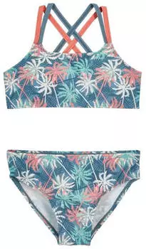 Playshoes Zweiteiler Bikini UV-Schutz 50+ (461584) blau palmen