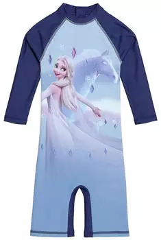 United Labels Frozen Elsa Kinder Badeanzug mit Schleifen blau
