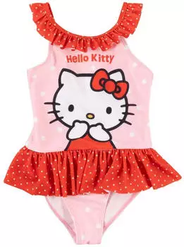 United Labels Hello Kitty Badeanzug mit Rüschen rosa/rot