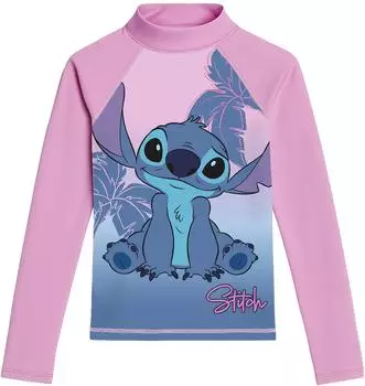 United Labels Lilo & Stitch Schwimmshirt UV Schutz 30 Langarm rosa/blau