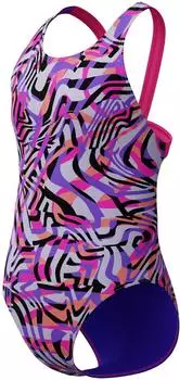 Speedo Girls Digital Allover Leaderback Badeanzug (8-1237716012) flare pink