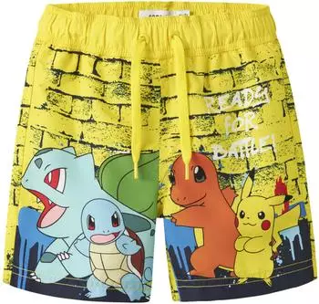 Name It Nmmmeer Pokemon Long Swimshorts vibrant yellow