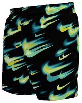 Nike 4" Volley Short Badeshorts mit Mesh-Innenhose (NESSG813-737) black