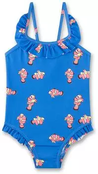 Sanetta Mädchen Badeanzug Clownfisch mit Rüschen mountain blue