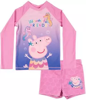 United Labels Peppa Pig zweiteiliger Badeanzug mit UV-Schutz 30 rosa