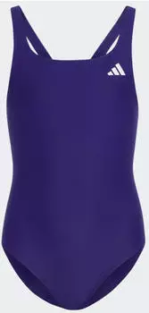 Adidas Kinder Badeanzug mit V-förmigem Rückendesign collegiate purple