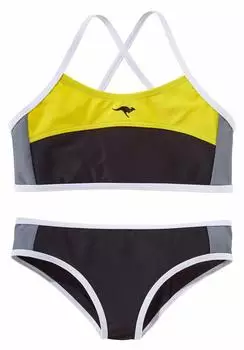 KangaROOS Bustier Bikini (517046) schwarz/gelb