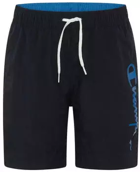 Champion Boys' Beach Shorts with Big Logo (307533) blau/schwarz