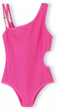 Minoti Rüschen Schulter Badeanzug pink