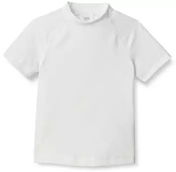 Amazon Essentials Rashguard T-Shirt Slim Fit, kurzärmelig (AEBY70517S25) weiß
