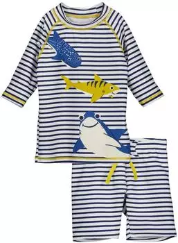 Blue Seven Set blau/ultramarinblau/curry/wei&szlig;