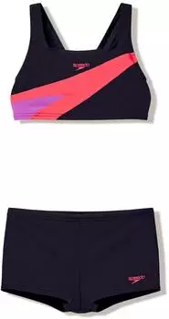 Speedo Hyperboom Butterfly Back 2PC Bustier Bikini (96205221) schwarz/pink