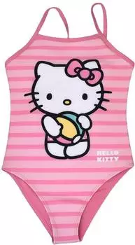 United Labels Hello Kitty Stripes Badeanzug Einteiler rosa